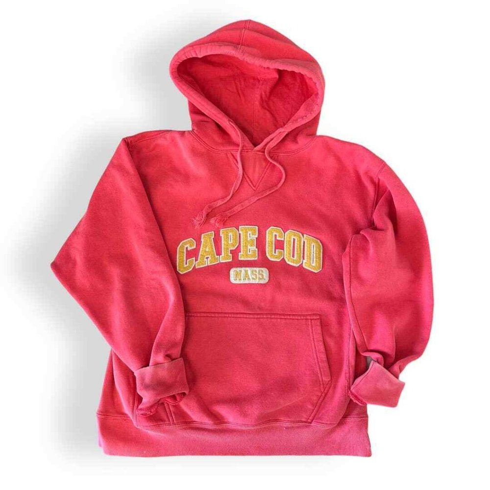 Cape Cod Salmon Red and Yellow Hoodie Unisex Size Medium